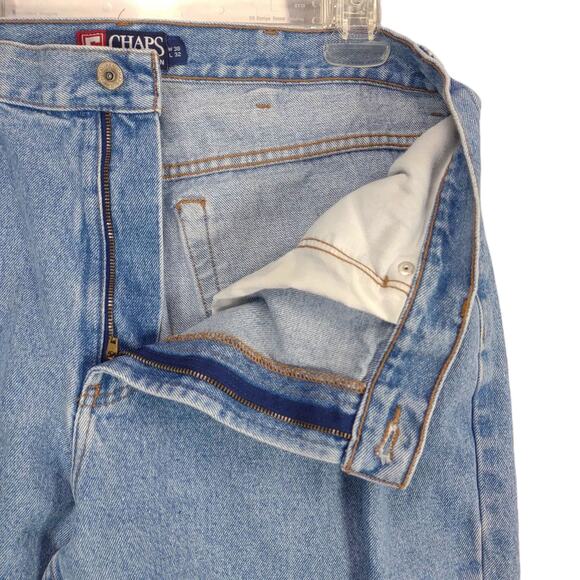 Vintage 90s Chaps Ralph Lauren Men's 38x32 Stone Wash Straight Leg Jeans Relaxed - Picture 5 of 9